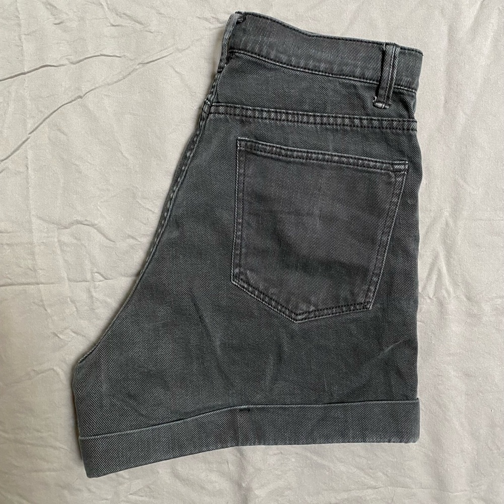 Gap high rise grey denim shorts